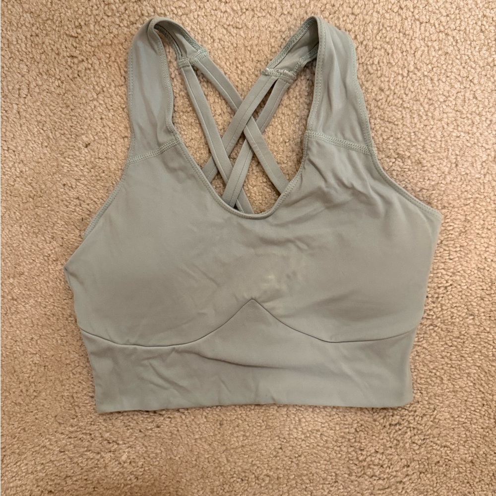 Balance Athletica Gray Sports Bra with Strappy Back